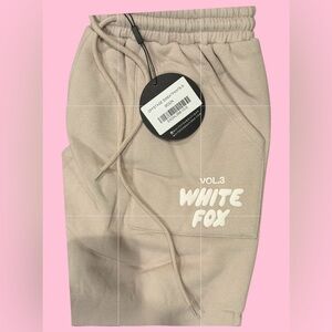 White Fox Boutique Offstage Sweatpants Moon Tan Joggers Small